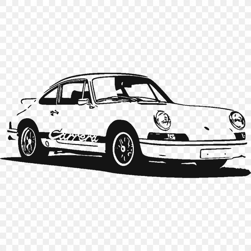 Porsche 911 Porsche 912 Car Automotive Design, PNG, 1000x1000px, Porsche 911, Automotive Design, Automotive Exterior, Black And White, Brand Download Free