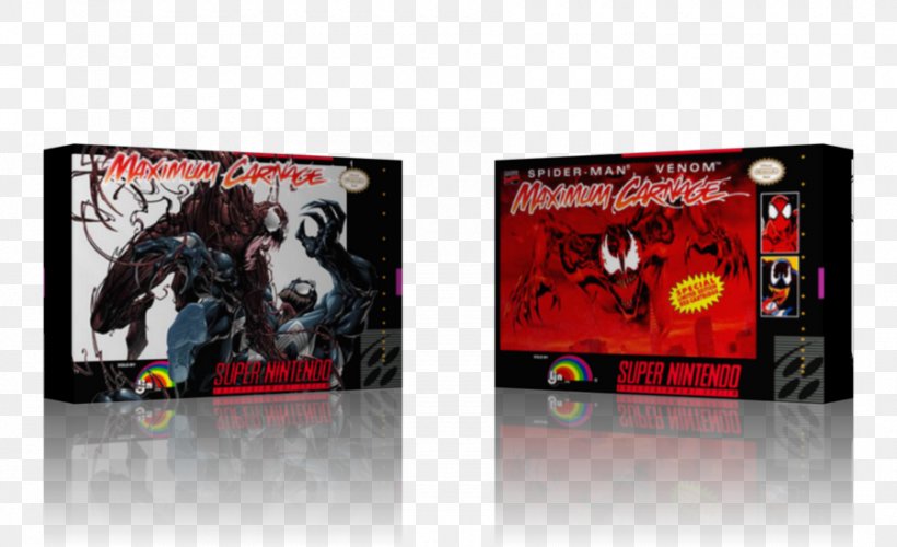 Spider-Man And Venom: Maximum Carnage Super Nintendo Entertainment System Wolfenstein 3D The Adventures Of Batman & Robin, PNG, 900x549px, Spiderman And Venom Maximum Carnage, Adventures Of Batman Robin, Advertising, Brand, Carnage Download Free