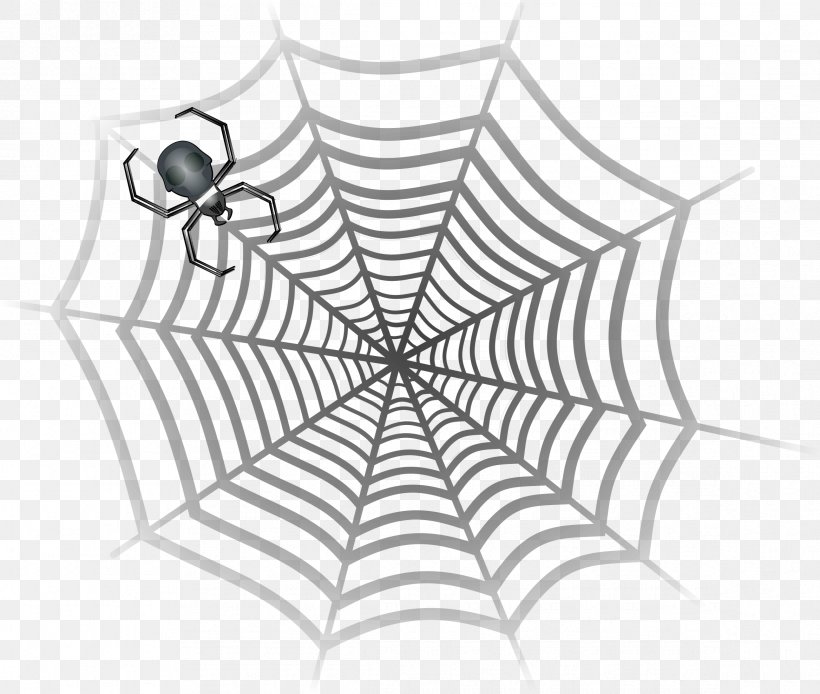 Spider Web Clip Art, PNG, 2335x1979px, Spider, Animal, Area, Black And White, Drawing Download Free
