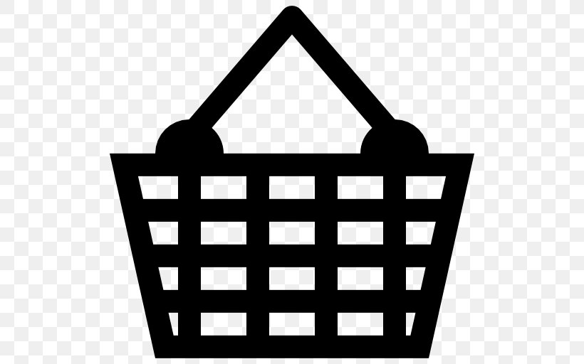 Basket Shopping Cart Clip Art, PNG, 512x512px, Basket, Area, Black And White, Brand, Handle Download Free