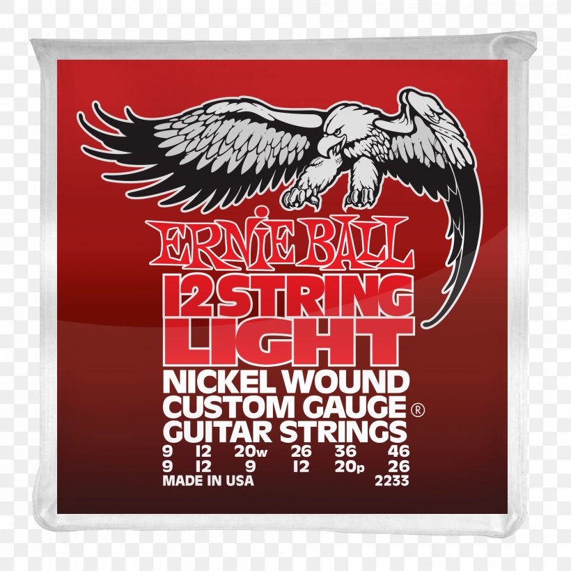 Twelve-string Guitar Ernie Ball 12-String Nickel Wound Electric Guitar Strings 2236, PNG, 2000x2000px, String, Acoustic Guitar, Advertising, Banner, Bass Guitar Download Free