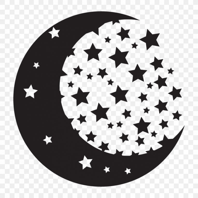 Star Sticker Phosphorescence Drawing Moon, PNG, 850x850px, Star, Black And White, Car, Clock, Drawing Download Free