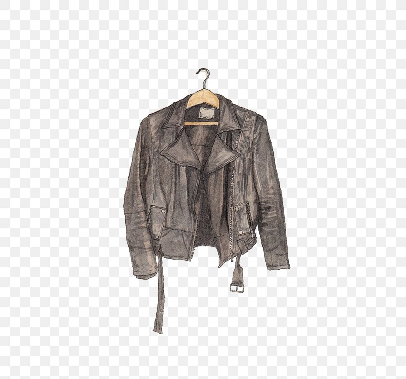 Watercolor Painting Drawing Leather Jacket Illustration, PNG, 510x766px, Watercolor Painting, Allsaints, Art, Clothing, Drawing Download Free