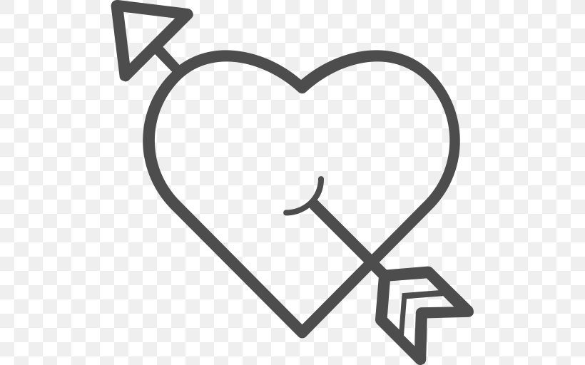 Heart Shape Arrow, PNG, 512x512px, Heart, Area, Black And White, Body Jewelry, Cupid Download Free