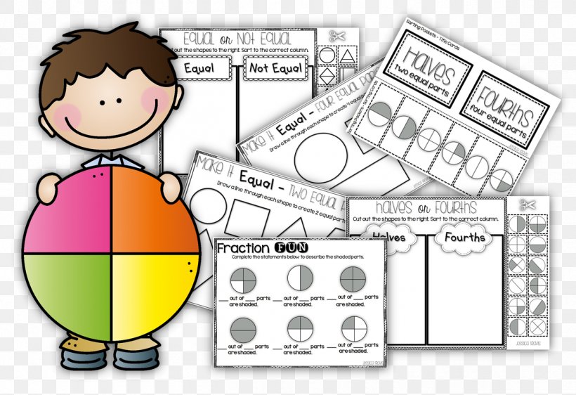 Fun With Fractions Mathematics Master Basic Fraction Skills Workbook Fraction Fun, PNG, 1306x896px, Fraction, Area, Cartoon, Communication, Diagram Download Free