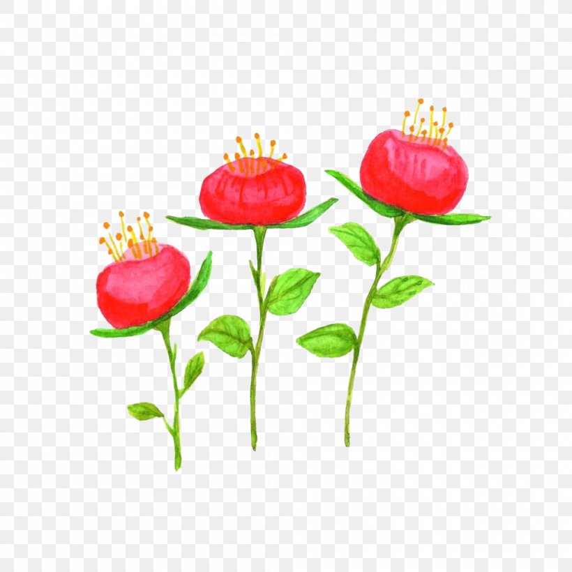 Image Illustration Flower Design, PNG, 1000x1000px, Flower, Bell Peppers And Chili Peppers, Cartoon, Cut Flowers, Designer Download Free