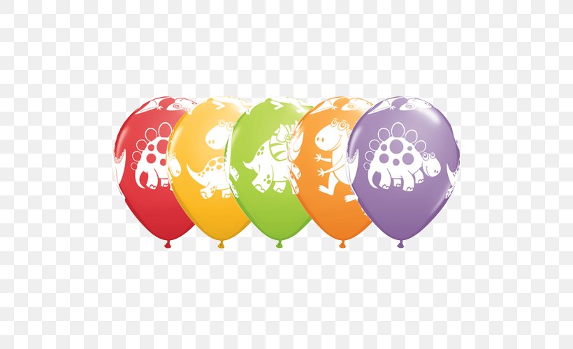 Balloon Dinosaur Party Stegosaurus Tyrannosaurus, PNG, 500x500px, Balloon, Bag, Birthday, Child, Children S Party Download Free