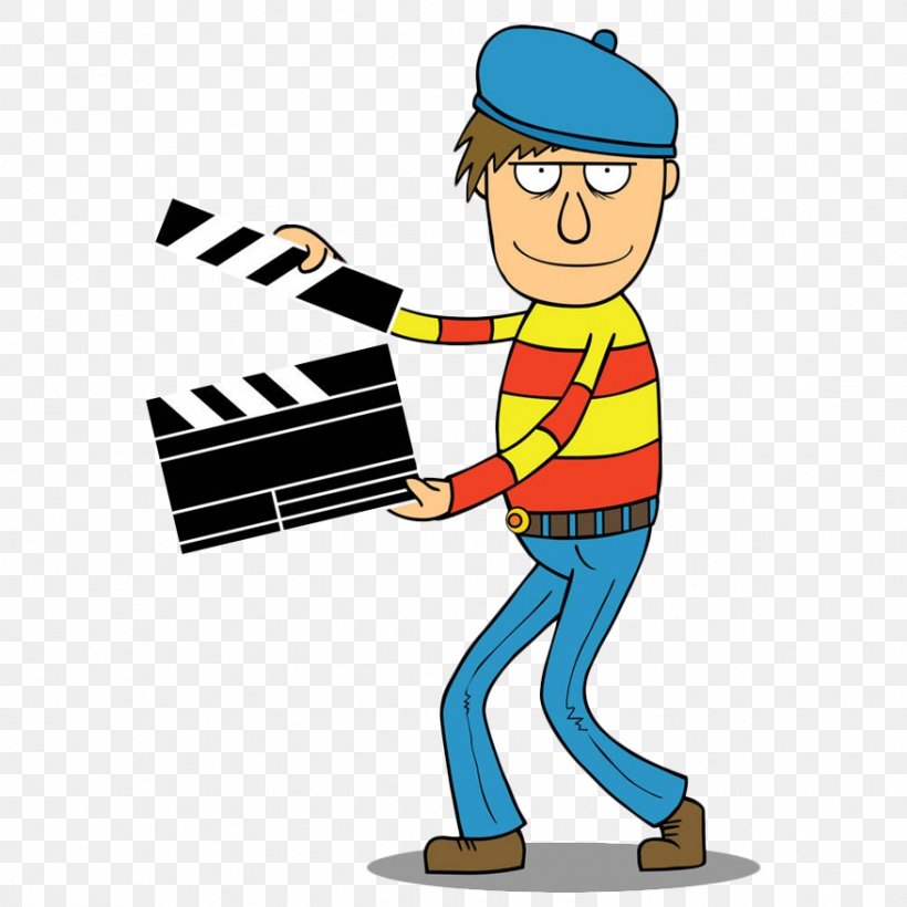 Film Director Cartoon Royalty-free Illustration, PNG, 877x877px, Film Director, Animation, Art, Cartoon, Clapperboard Download Free