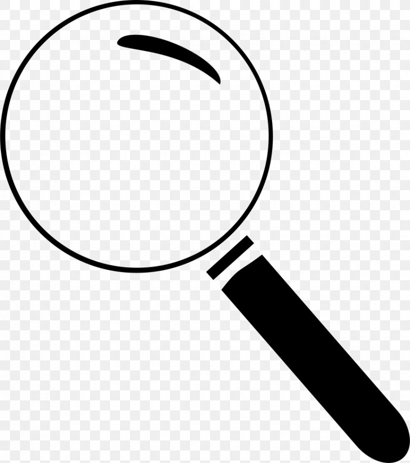 Magnifying Glass Transparency And Translucency Clip Art, PNG, 868x980px, Magnifying Glass, Black And White, Glass, Line Art, Magnifier Download Free