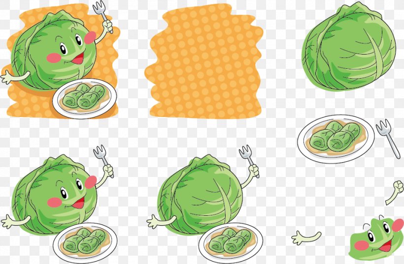 Cabbage Vegetable Illustration, PNG, 953x625px, Cabbage, Amphibian, Capsicum Annuum, Cartoon, Food Download Free