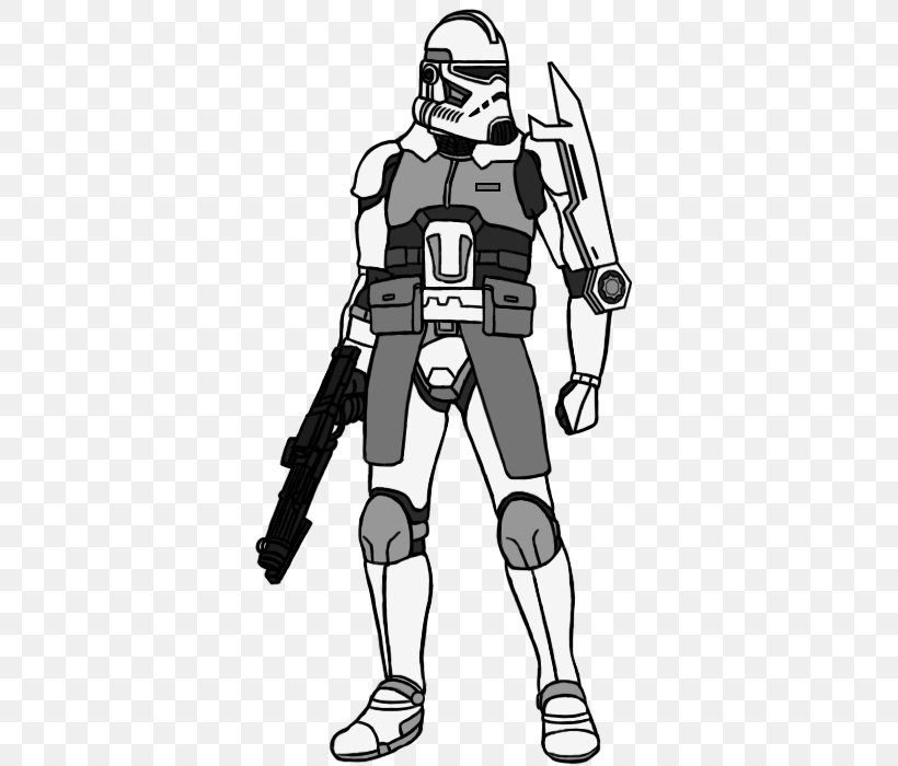 Clone Trooper Drawing Star Wars Artist, PNG, 400x700px, Clone Trooper, Art, Artist, Blackandwhite, Cartoon Download Free