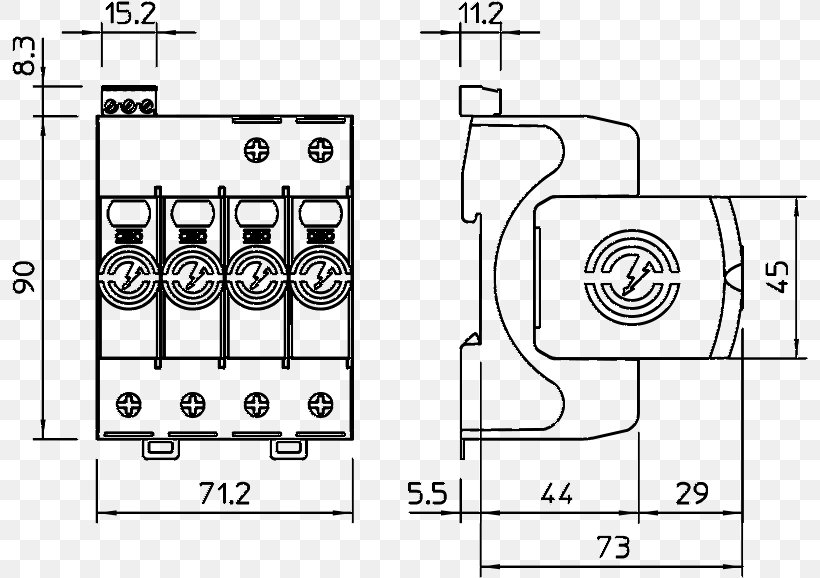 Surge Arrester Surge Protection Devices Electric Current Electric Potential Difference Electrical Bonding, PNG, 800x578px, Surge Arrester, Alternating Current, Artwork, Auto Part, Black And White Download Free