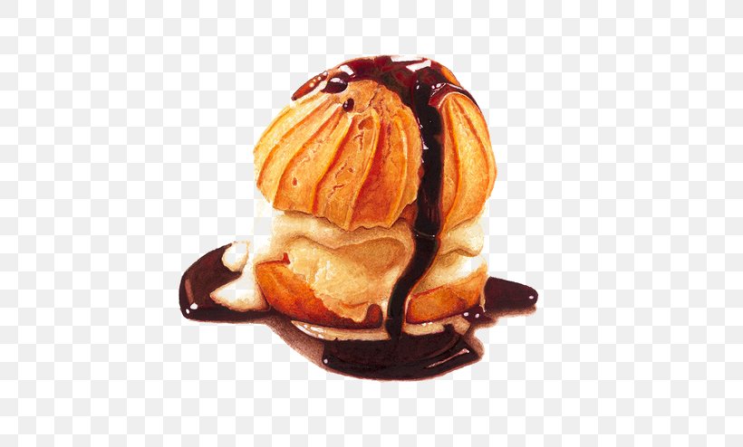 Ice Cream Profiterole Tart Doughnut Dessert, PNG, 658x494px, Ice Cream, Art, Behance, Chef, Designer Download Free