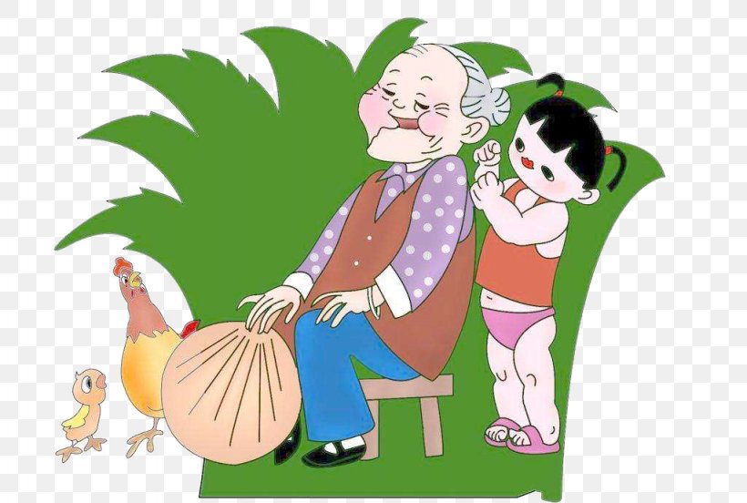 Old Age Parent Child Filial Piety, PNG, 1024x690px, Old Age, Art, Cartoon, Child, Everyday Life Download Free