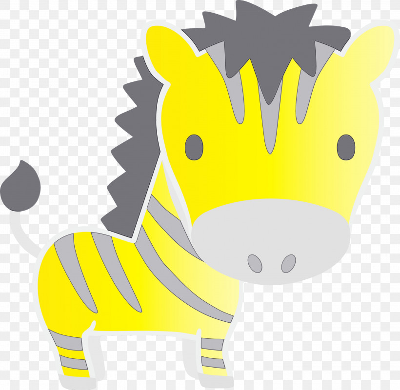 Cartoon Yellow Line Animal Figure Snout, PNG, 3000x2930px, Watercolor, Animal Figure, Cartoon, Line, Paint Download Free