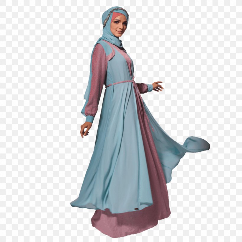 Robe Muslim Turquoise Thawb Dress, PNG, 1024x1024px, Robe, Blue, Clothing, Costume, Costume Design Download Free