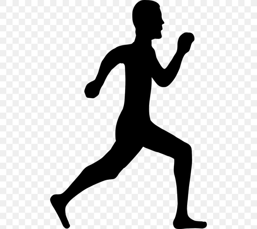 Running Silhouette Clip Art, PNG, 500x732px, Running, Arm, Black And White, Hand, Hip Download Free