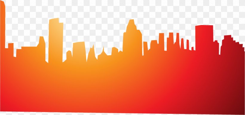 Silhouette City Euclidean Vector, PNG, 1033x487px, Silhouette, Brand, City, Drawing, Heat Download Free
