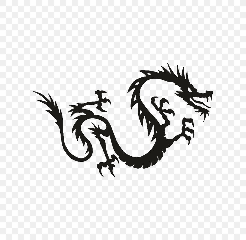 Chinese Dragon Vector Graphics Logo China, PNG, 800x800px, Chinese Dragon, Black And White, China, Dragon, Drawing Download Free
