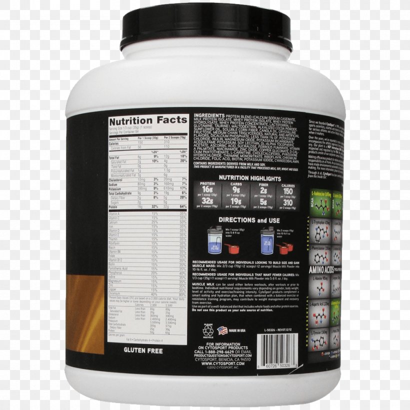 Milkshake Muscle Bodybuilding Supplement Protein, PNG, 1000x1000px, Milk, Bodybuilding Supplement, Brand, Creatine, Cytosport Inc Download Free