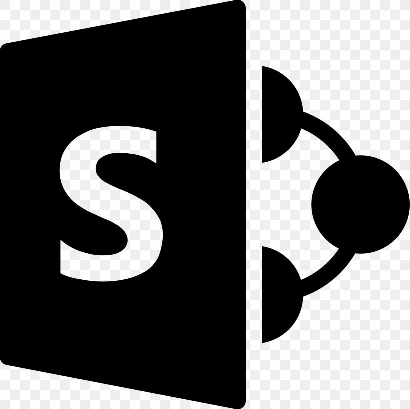 SharePoint Microsoft Office 365, PNG, 1600x1600px, Sharepoint, Area, Black And White, Brand, Logo Download Free