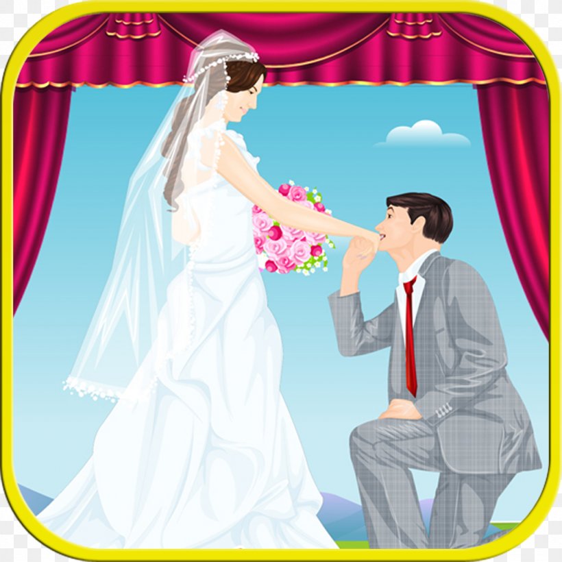 Wedding Dress Bridegroom Marriage, PNG, 1024x1024px, Watercolor, Cartoon, Flower, Frame, Heart Download Free