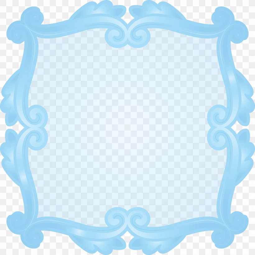 Square Frame, PNG, 3000x3000px, Square Frame, Aqua, Picture Frame, Turquoise Download Free