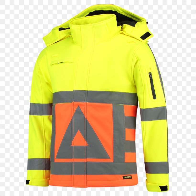 Hoodie Workwear Jacket High-visibility Clothing Traffic Guard, PNG, 1000x1000px, Hoodie, Armilla Reflectora, Blouson, Clothing, Gilets Download Free