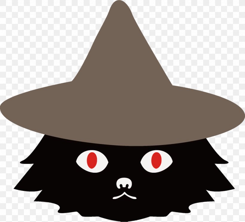 Black Cat Halloween Cat, PNG, 1024x928px, Black Cat, Cat, Cone, Costume Hat, Halloween Download Free