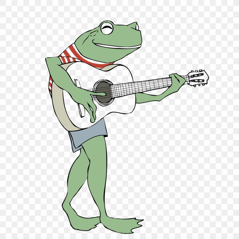 Frog Ukulele Classical Guitar Clip Art, PNG, 2081x2081px, Frog, Amphibian, Cartoon, Child, Classical Guitar Download Free