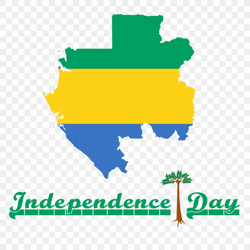 Gabon 2018 Independence Day., PNG, 3500x3500px, Gabon, Area, Brand, Diagram, Flag Download Free
