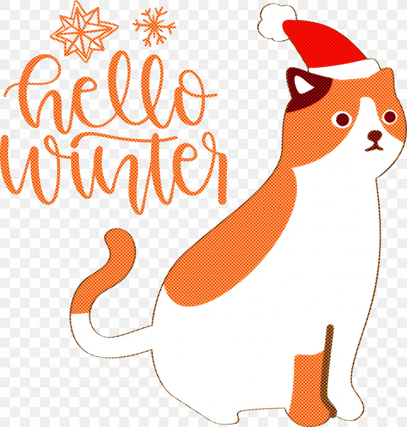 Hello Winter Welcome Winter Winter, PNG, 2859x3000px, Hello Winter, Cartoon, Cat, Catlike, Kitten Download Free