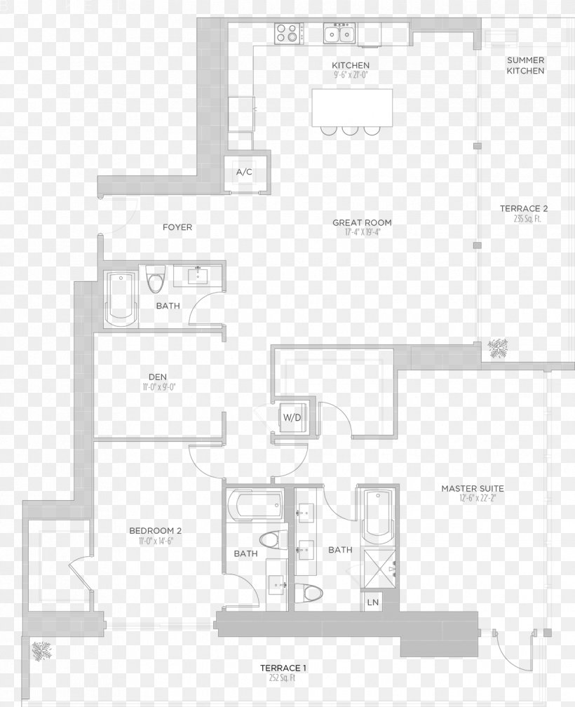 Echo Brickell 3D Floor Plan, PNG, 1221x1501px, 3d Floor Plan, Floor Plan, Area, Black And White, Brickell Download Free