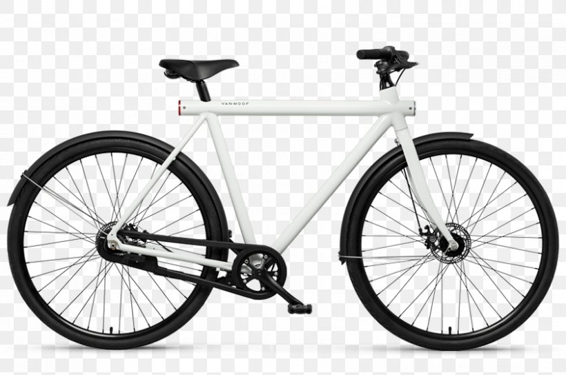 Electric Bicycle VanMoof B.V. Cycling Bicycle Commuting, PNG, 841x558px, Bicycle, Automotive Exterior, Automotive Tire, Bicycle Accessory, Bicycle Commuting Download Free