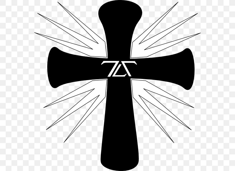 Black And White Clip Art, PNG, 582x598px, Black And White, Cartoon, Christian Cross, Christianity, Computer Download Free