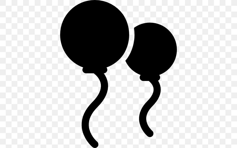 Party Balloon Birthday Clip Art, PNG, 512x512px, Party, Balloon, Birthday, Black, Black And White Download Free