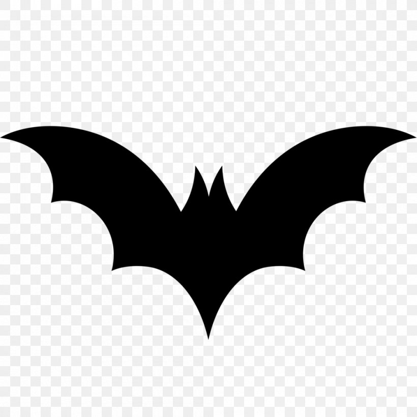 Bat Silhouette Stencil Clip Art, PNG, 1000x1000px, Bat, Black, Black And White, Butterfly, Fictional Character Download Free