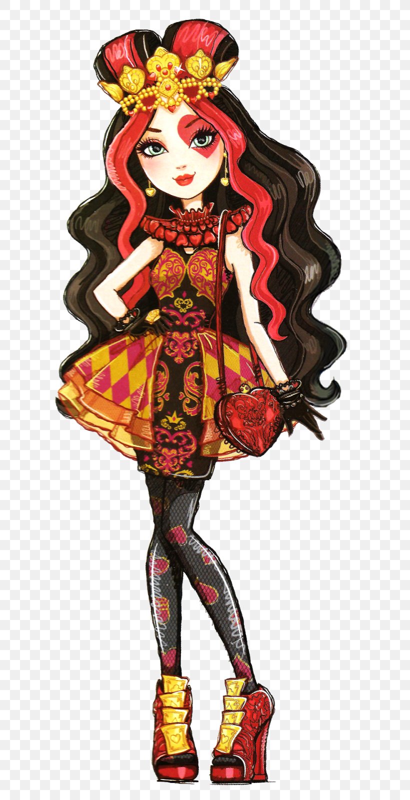 Ever After High Queen Of Hearts Playing Card Coloring Book, PNG, 675x1600px, Ever After High, Art, Character, Coloring Book, Costume Design Download Free