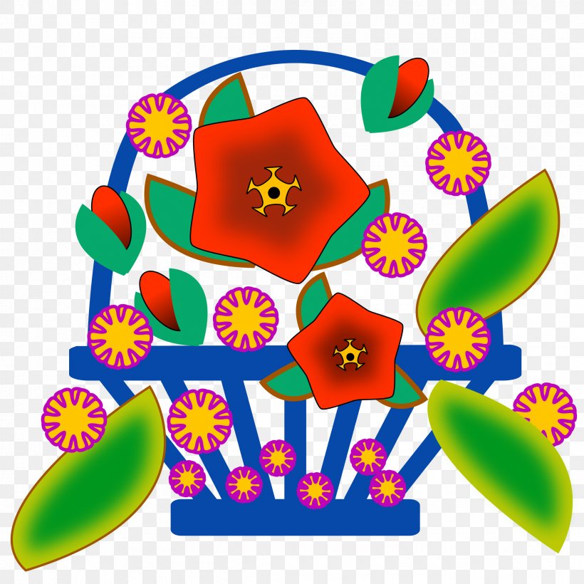 Easter Basket Flower Clip Art, PNG, 2400x2400px, Basket, Area, Cut Flowers, Easter Basket, Floral Design Download Free