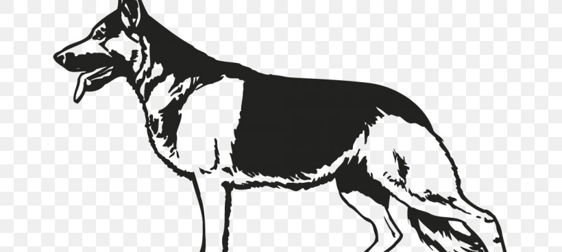 German Shepherd Puppy Police Dog Decal, PNG, 700x368px, German Shepherd, Black And White, Breed, Carnivoran, Decal Download Free