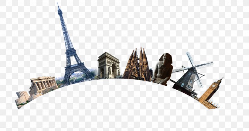 London Eiffel Tower Arc De Triomphe Illustration, PNG, 950x500px, London, Arc De Triomphe, Brand, Cartoon, Eiffel Tower Download Free