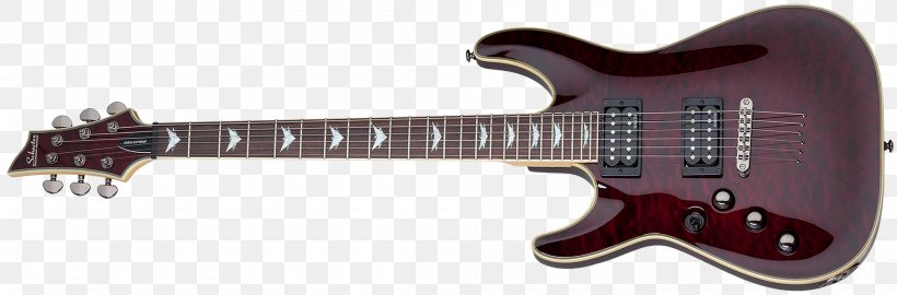 Electric Guitar Bass Guitar Seven-string Guitar Schecter Guitar Research Schecter Omen 6, PNG, 2000x660px, Electric Guitar, Acoustic Electric Guitar, Acousticelectric Guitar, Bass Guitar, Double Bass Download Free