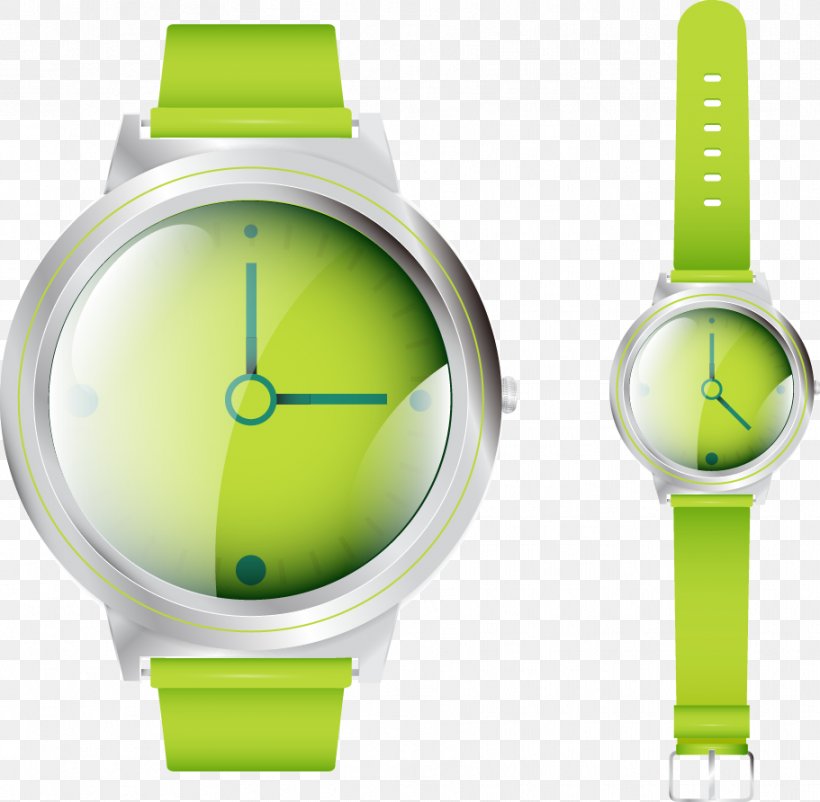 Watch Euclidean Vector, PNG, 911x892px, Watch, Computer Graphics, Designer, Green, Strap Download Free