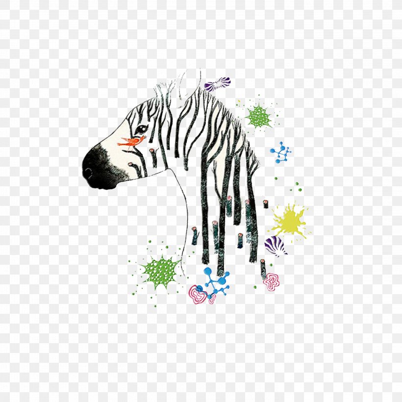 Drawing Zebra Art Watercolor Painting Illustration, PNG, 2953x2953px, Drawing, Art, Carnivoran, Fauna, Giraffidae Download Free