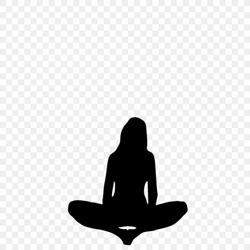 Silhouette Desktop Wallpaper Drawing Photography, PNG, 1000x1000px, Silhouette, Black And White, Drawing, Female, Meditation Download Free