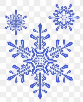Blue Snowflake - Snowflake Winter Shape PNG