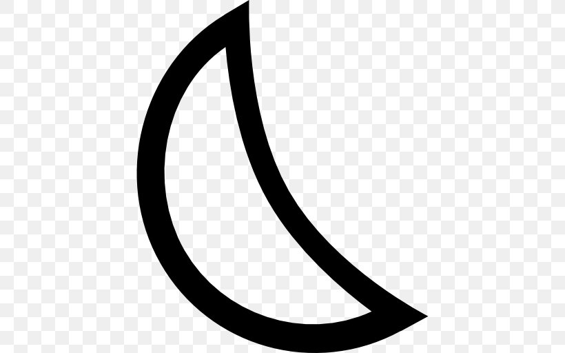 Lunar Phase Crescent Moon Shape Circle, PNG, 512x512px, Lunar Phase, Area, Black And White, Crescent, Disk Download Free
