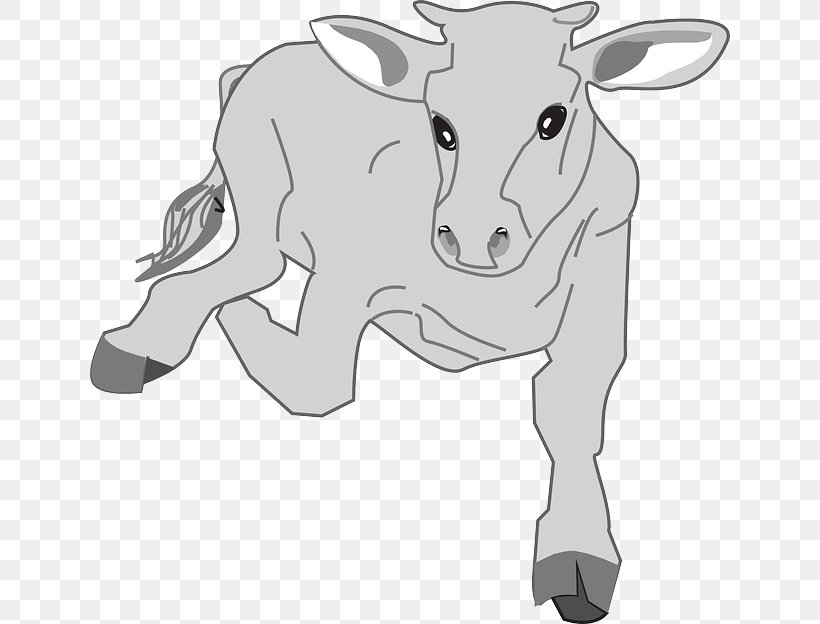 Cattle Clip Art, PNG, 640x624px, Cattle, Animal Figure, Artwork, Black And White, Cartoon Download Free