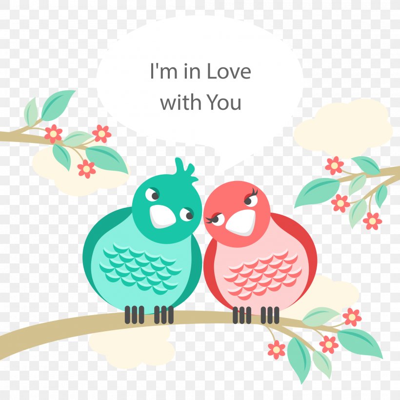 Lovebird Illustration, PNG, 2000x2000px, Bird, Area, Beak, Cartoon, Love Download Free