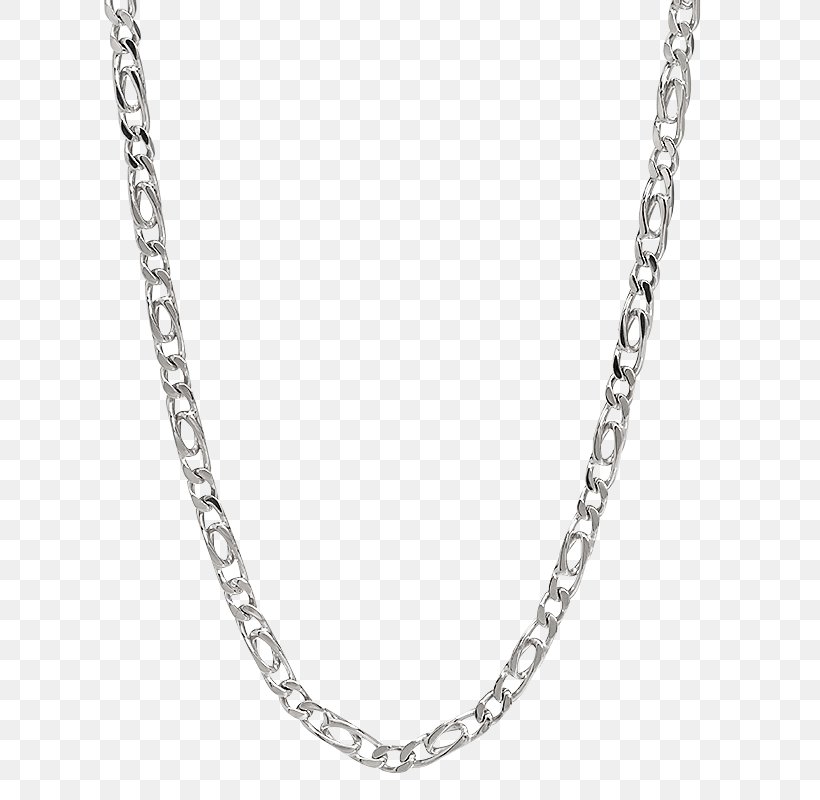 Figaro Chain Jewellery Chain Silver Necklace, PNG, 800x800px, Figaro Chain, Black And White, Body Jewelry, Chain, Charms Pendants Download Free